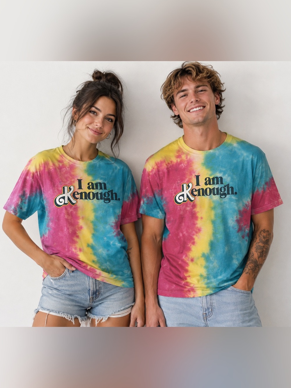 Barbie The Movie I Am Kenough Tie Dye T-Shirt Size XS Excellent Condition